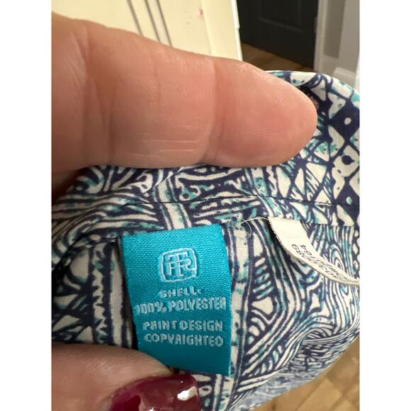 Tori Richard size 0P blue & white dress with pockets - Picture 4 of 5